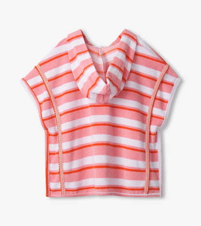 Cache-maillot à capuchon – Rayures roses