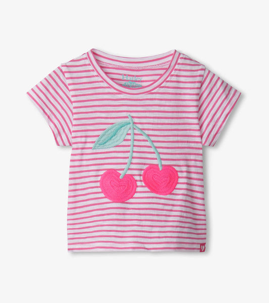 T-shirt à imprimé – Cerises sur rayures