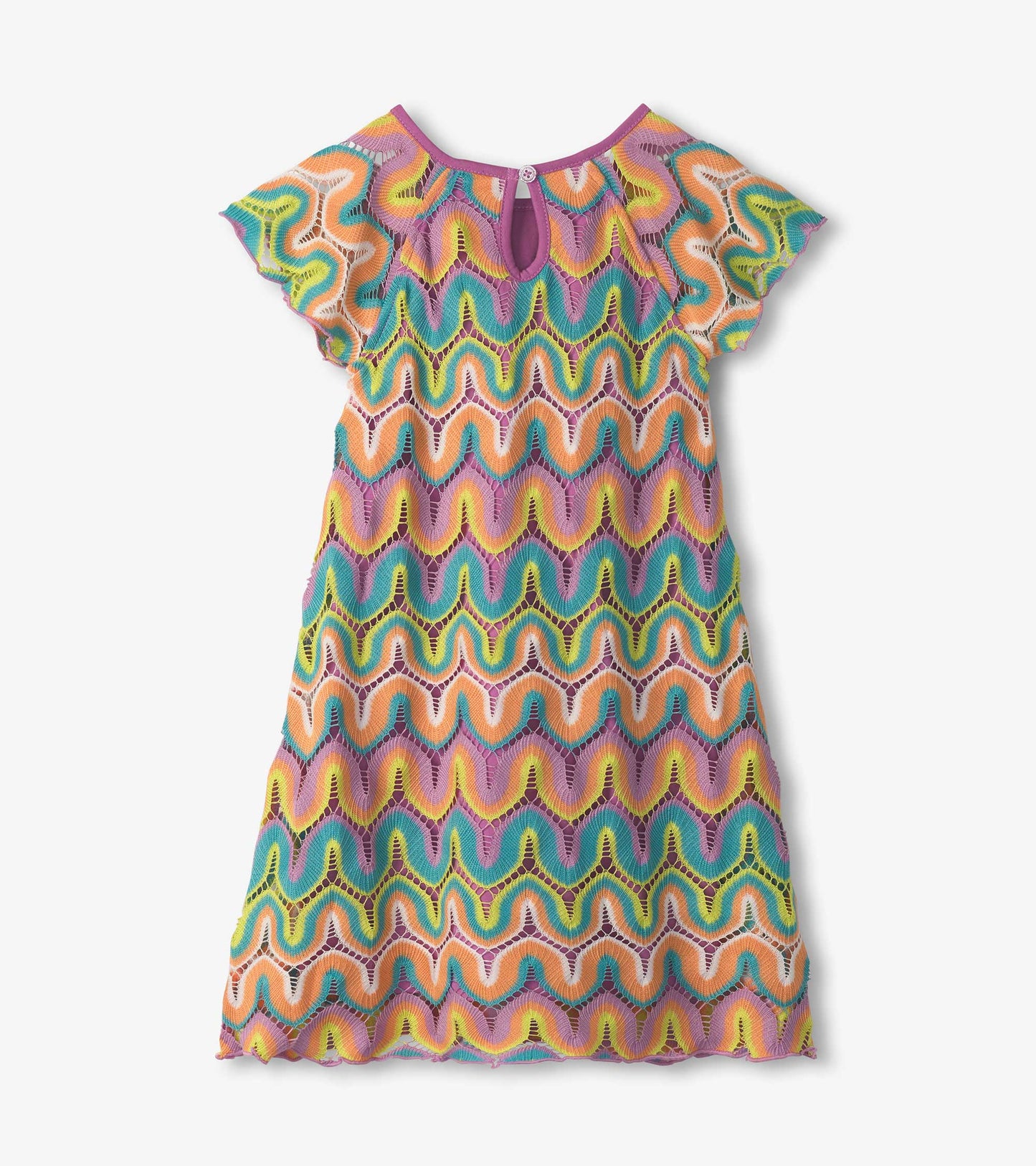Robe crochetée – Vagues arc-en-ciel