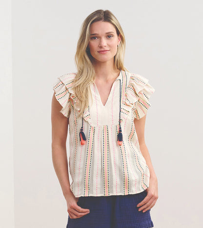 Alexa Popover - Ribbon Weave Stripes