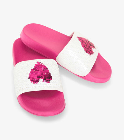 Sandales – Cœurs à paillettes