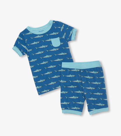 Pyjama court en bambou – Bassin de requins