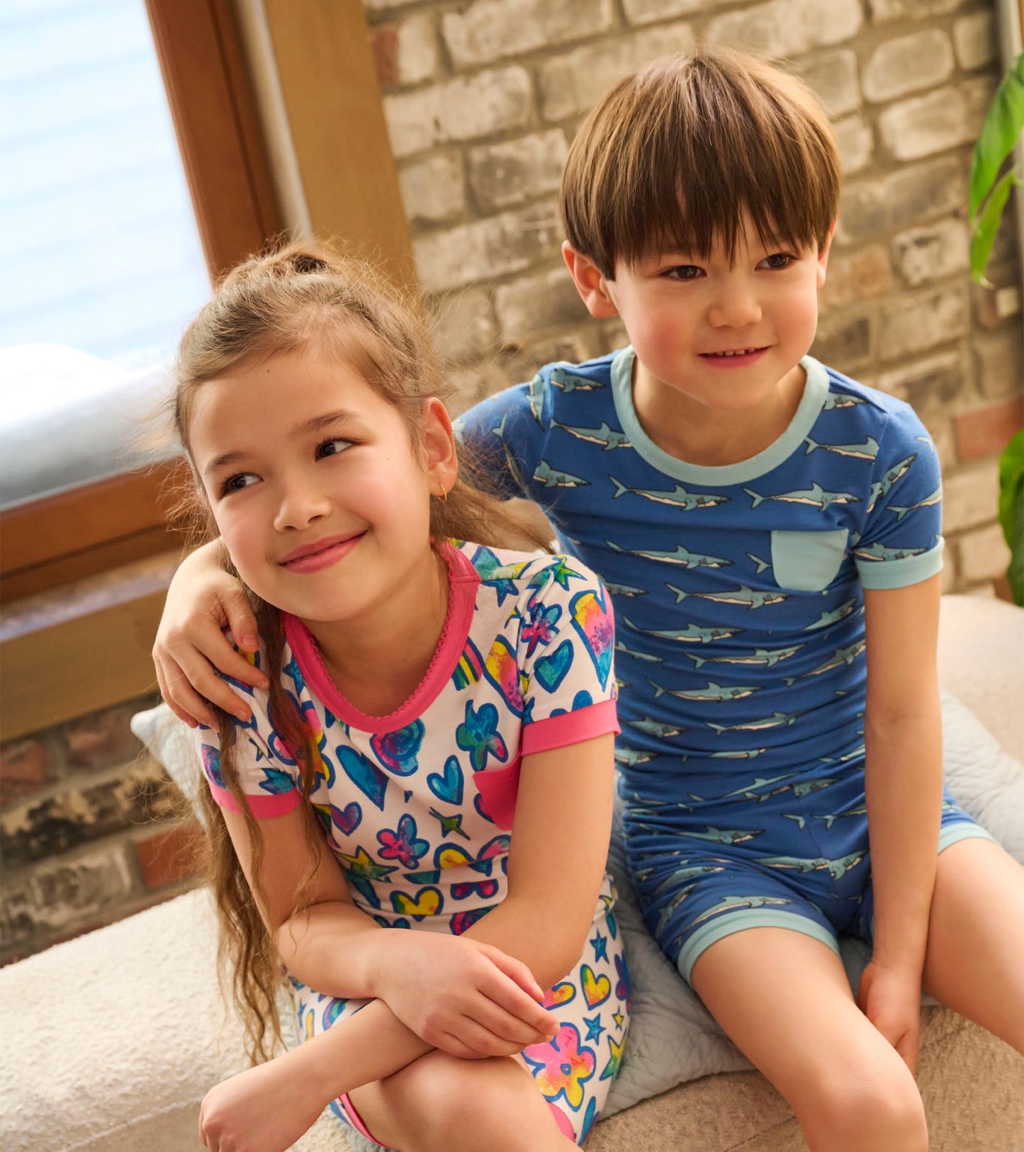 Pyjama court en bambou – Bassin de requins