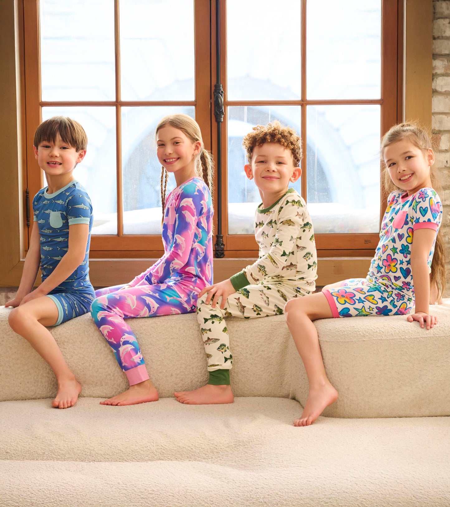 Pyjama court en bambou – Bassin de requins