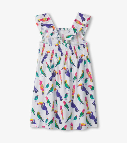 Robe froncée – Oiseaux exotiques