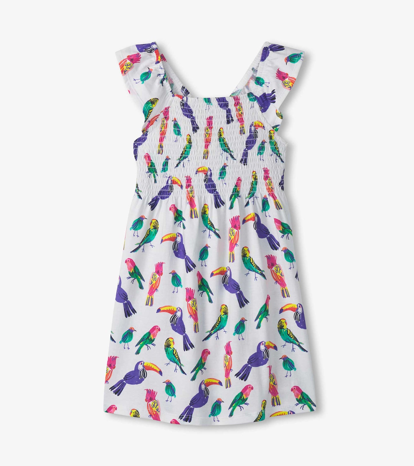 Robe froncée – Oiseaux exotiques