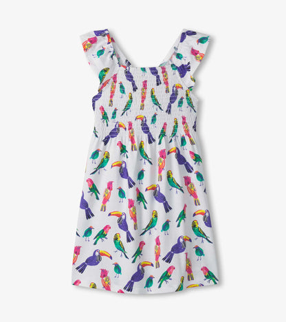 Robe froncée – Oiseaux exotiques