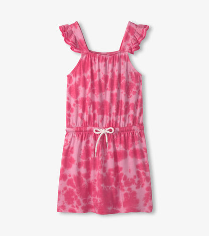 Robe à volants crochetés – Motif teint par nœud