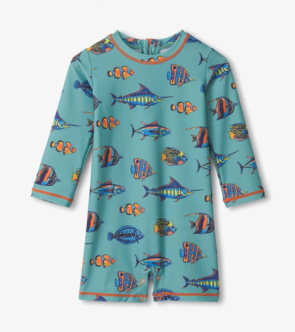 Maillot protecteur une pièce pour bébé – Poissons tropicaux