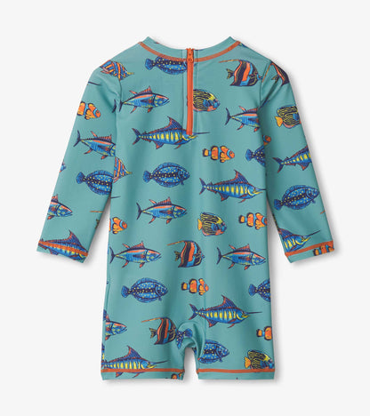 Maillot protecteur une pièce pour bébé – Poissons tropicaux
