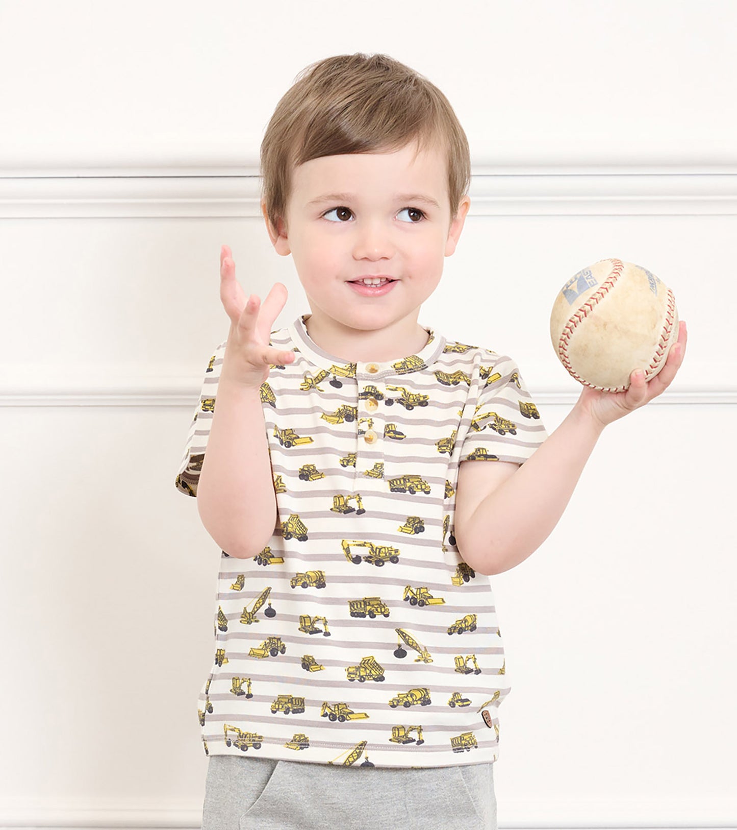 T-shirt henley en bambou pour bébé et bambin – Construction