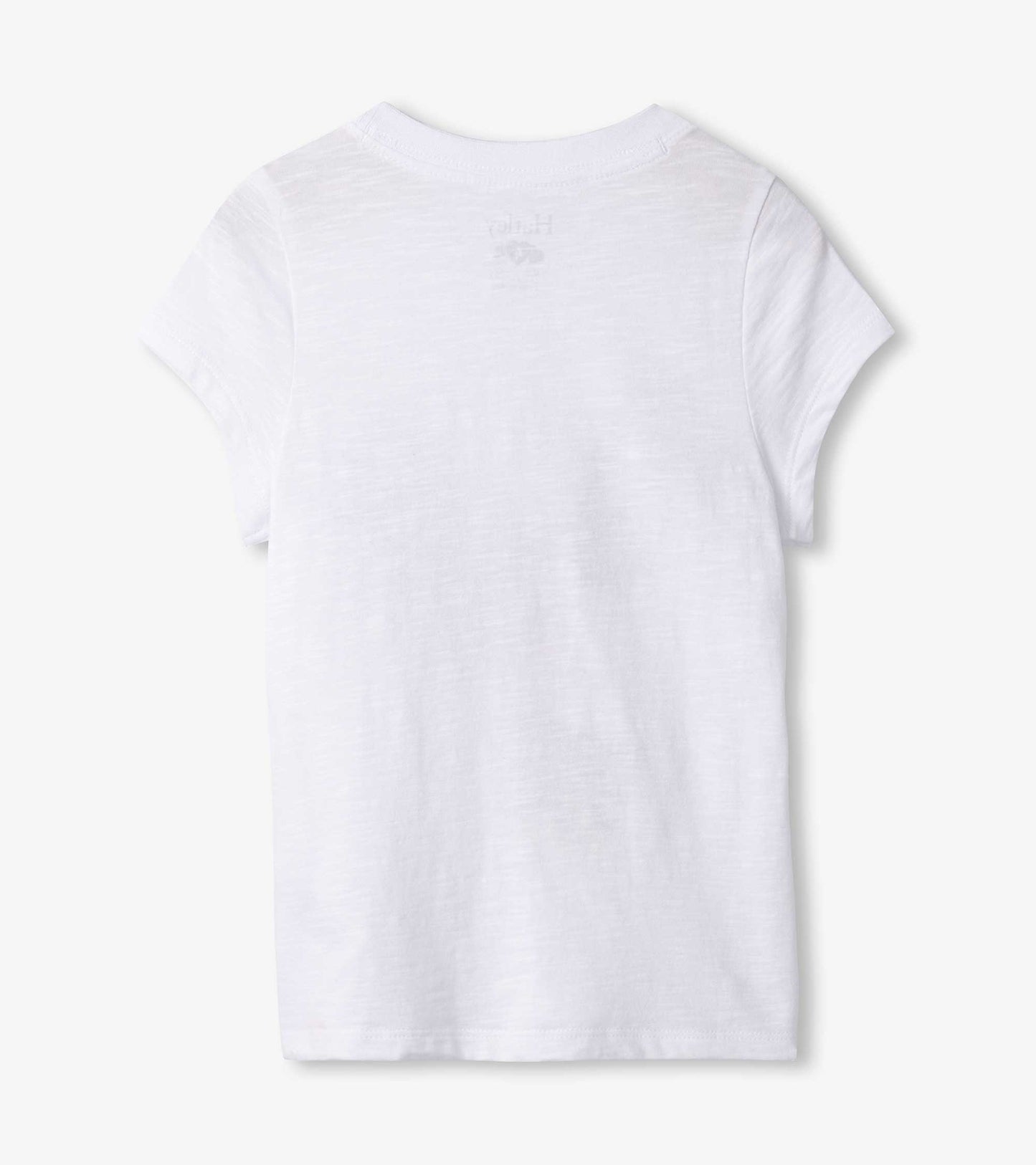 White short-sleeve tee featuring a colorful parrot graphic on the front, suitable for casual wear.