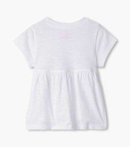 T-shirt à imprimé pour bébé et bambin – Chiot à foulard fleuri