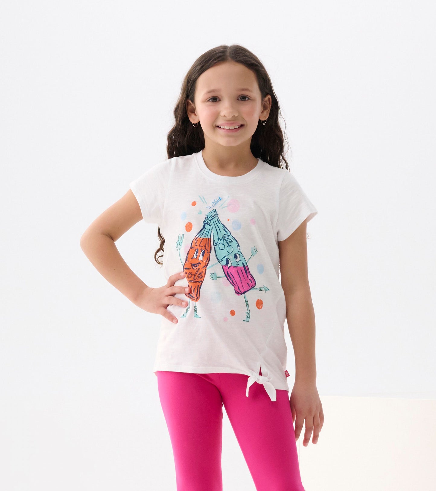 T-shirt noué sur le devant – Boissons gazeuses