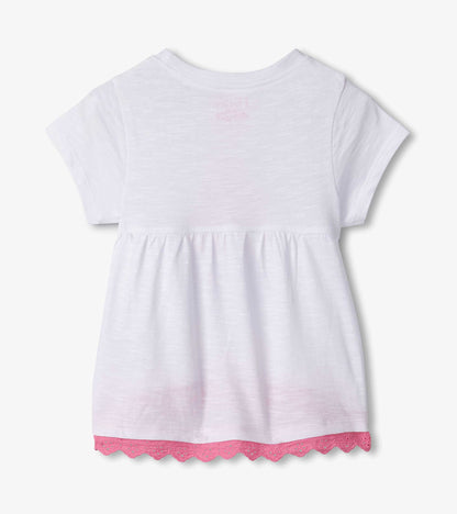 T-shirt à bordure à œillets pour bébé et bambin – Coupe glacée