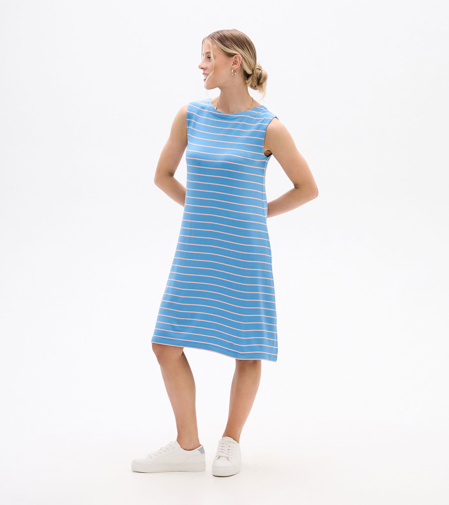 Sofia Dress - Apricot Blush Stripes