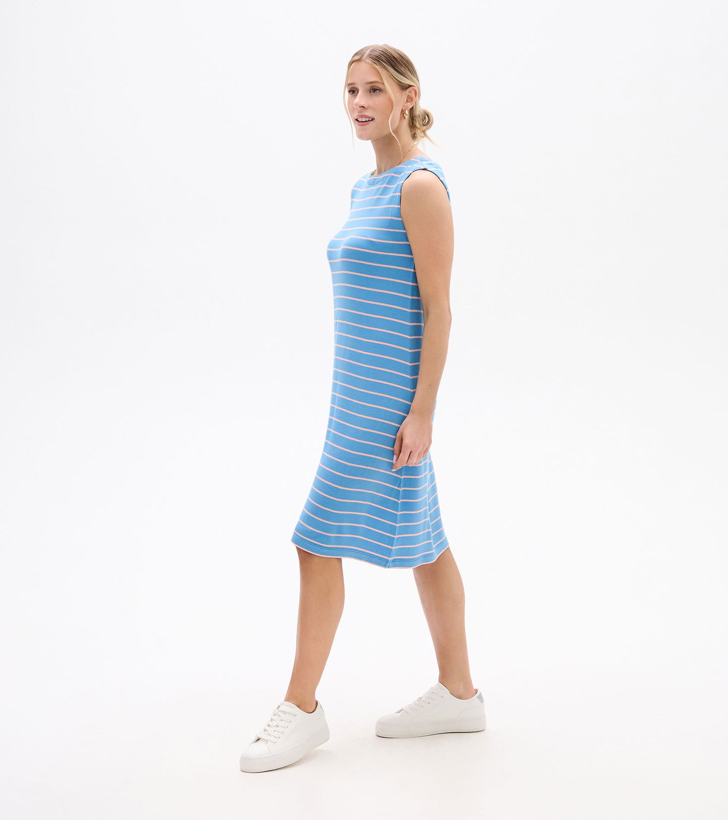 Sofia Dress - Apricot Blush Stripes
