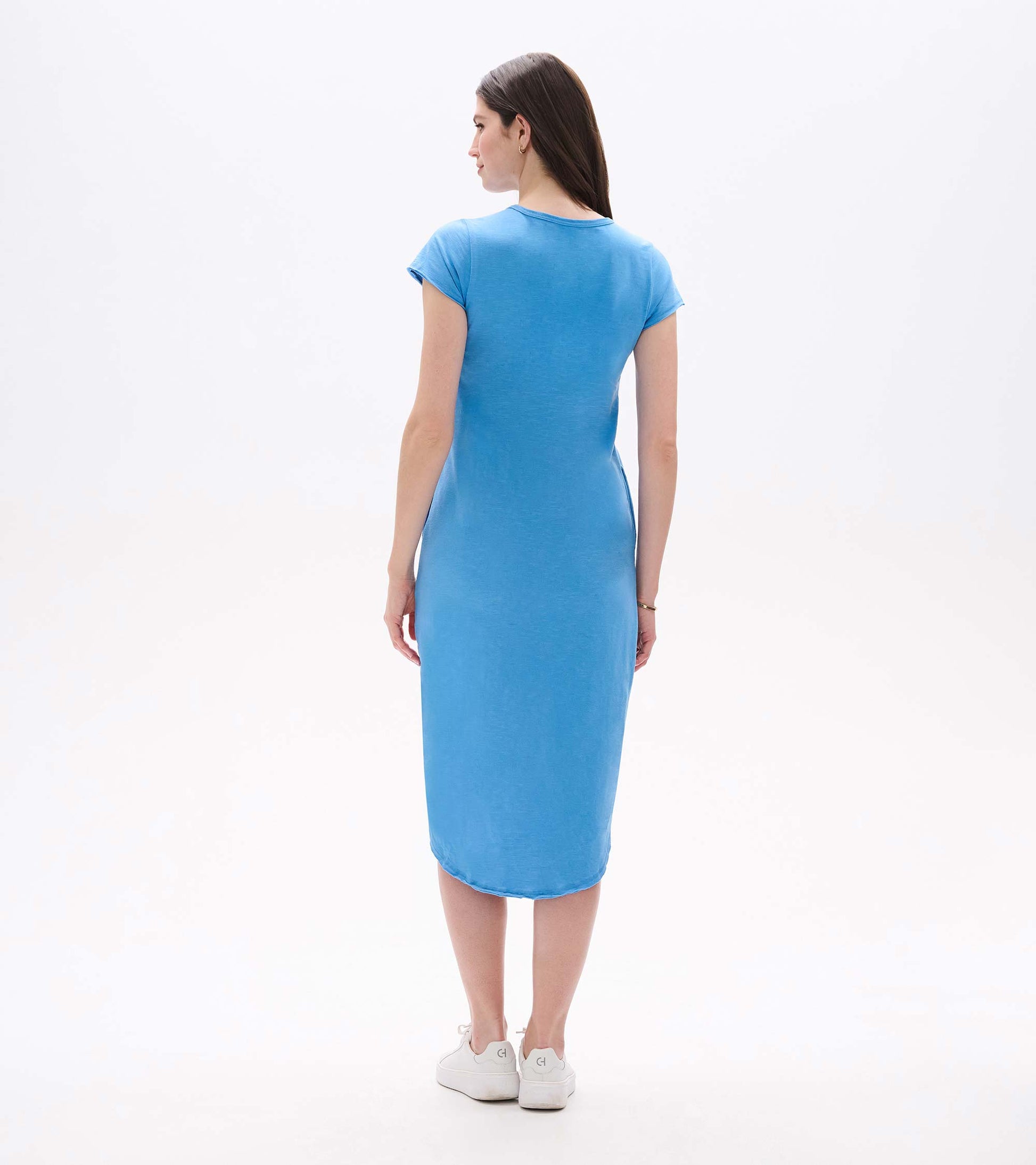 Midi Tee Shirt Dress - Azure Midi Tee Shirt Dress - Azure