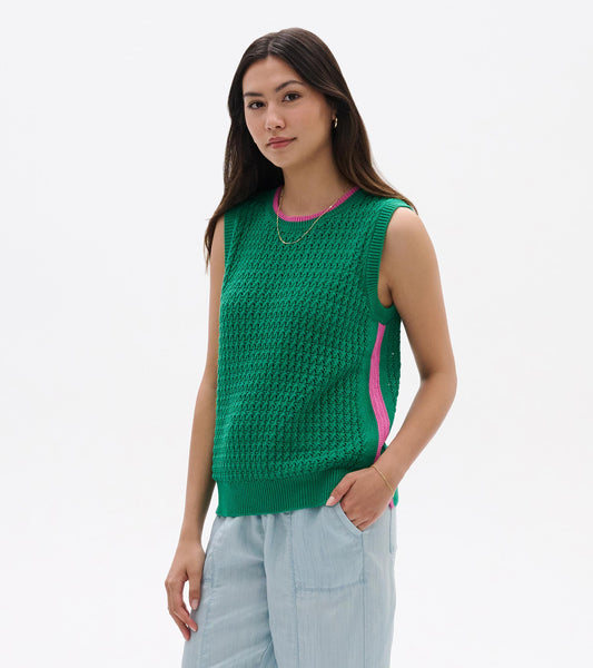 Débardeur en tricot Cruz – Vert Arcadia
