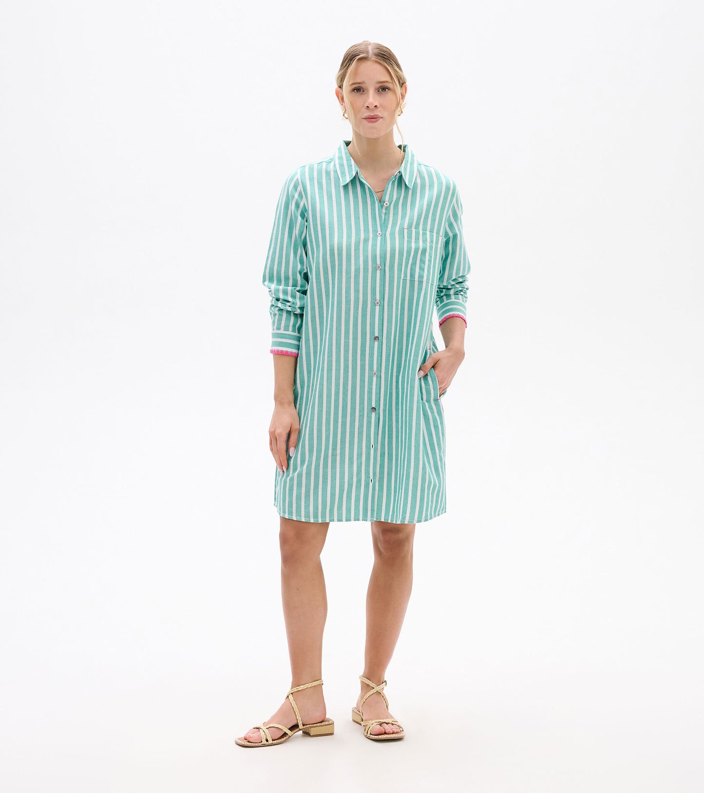 Julia Shirt Dress - Arcadia Stripes