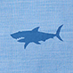 View Baby Boys Baby Shark Romper - Blue shark silhouette on a light blue textured background