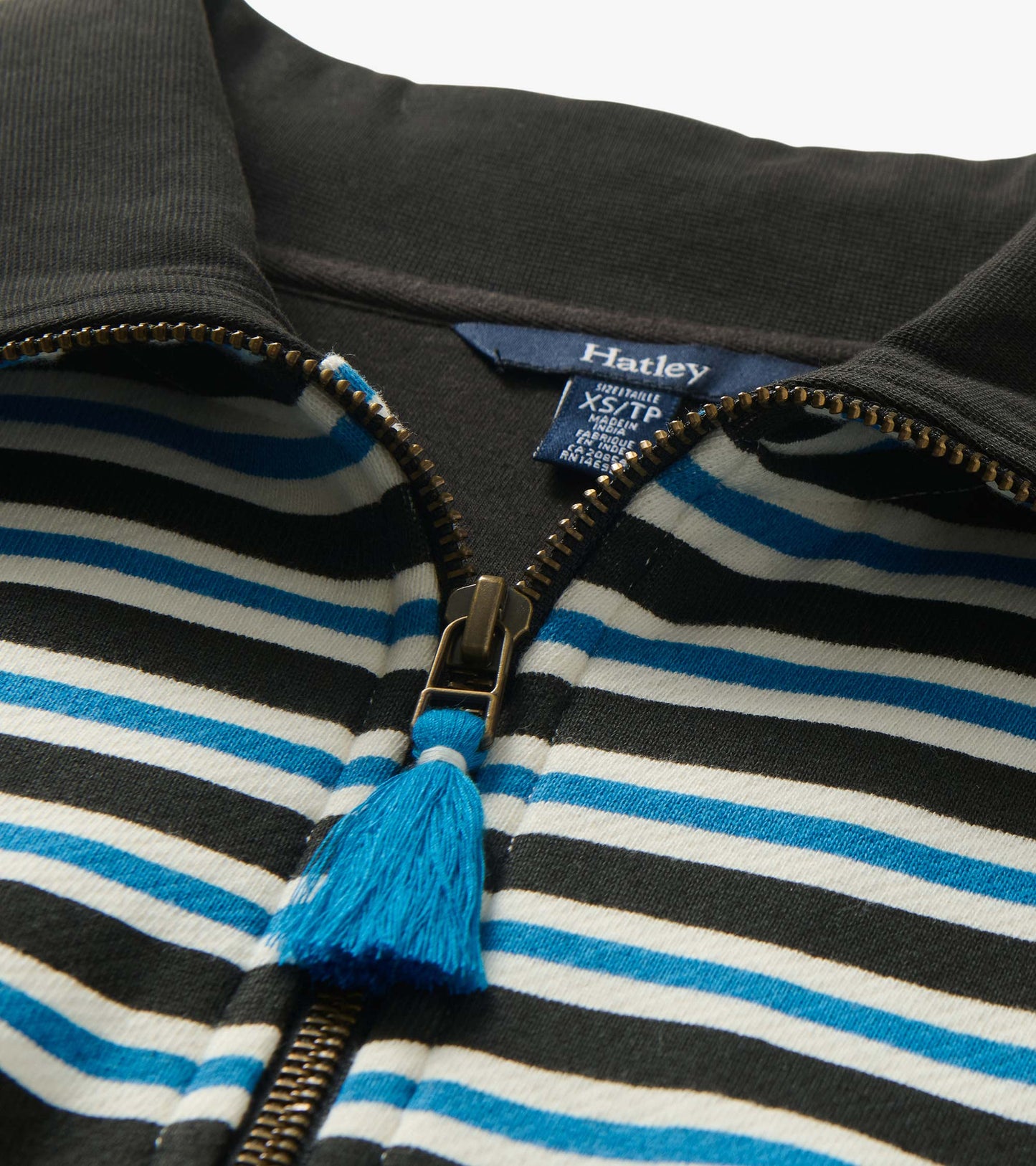 Mock Neck Pullover - Black Stripes