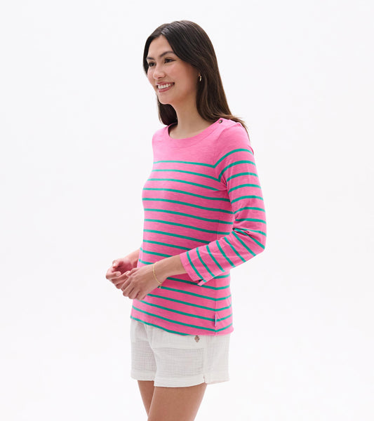 Button Breton - Watermelon Stripes