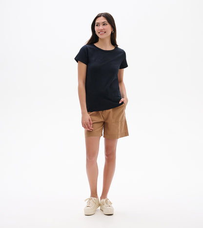 Essential Crew Neck Tee - Caviar