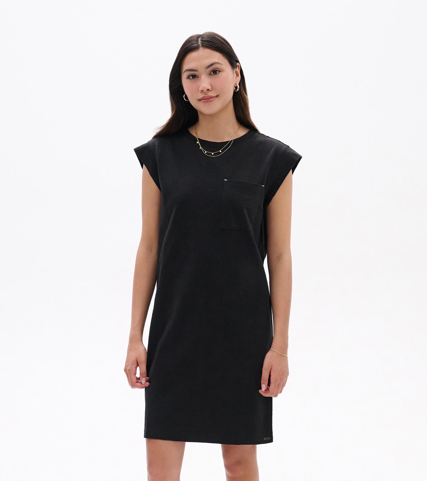 Pocket Tee Dress - Black