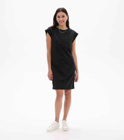 Pocket Tee Dress - Black