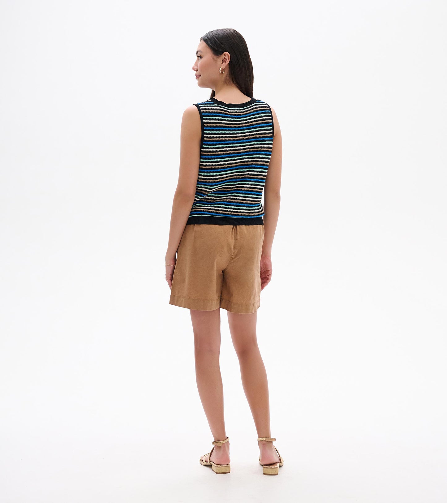 Kate Sleeveless Tank - Desert Stripes