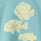 View Baby & Toddler Boys Glow in the Dark Fish T-Shirt - Three yellow fish illustrations on a teal background