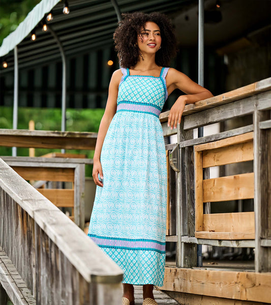 Olivia Sundress - Lattice Flower