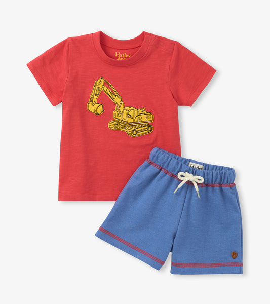 Baby & Toddler Boys Digger T-Shirt & Shorts Set
