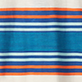 View Boys Vintage Colour Block Stripes Polo T-Shirt - Blue striped fabric pattern with orange, white, and navy horizontal lines
