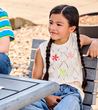 Haut crocheté – Fleurs délicates