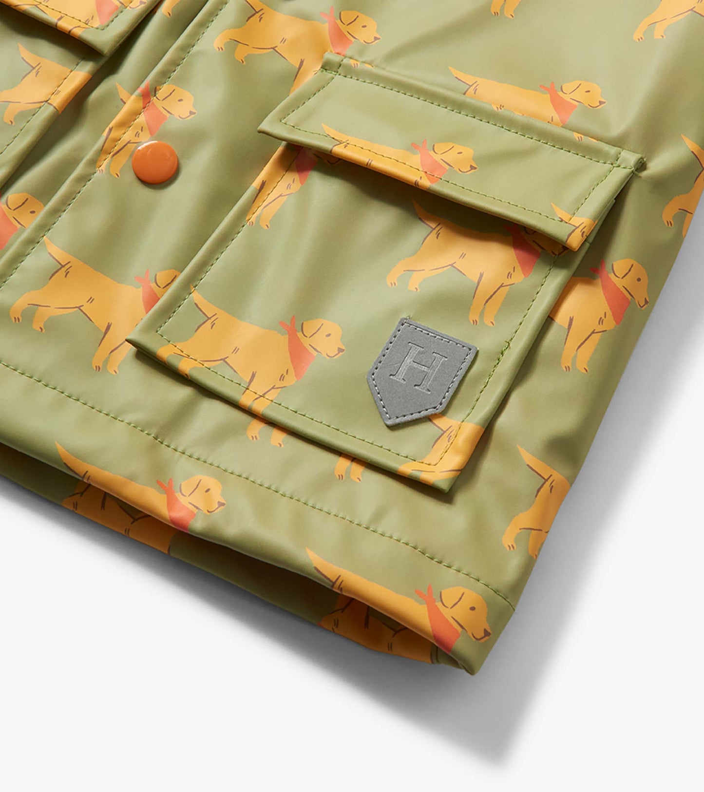 Imperméable à boutons-pression – Chiot en camping