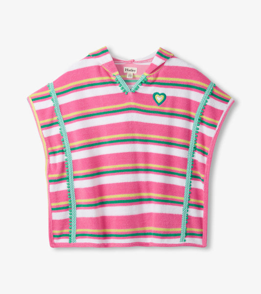 Cache-maillot à capuchon – Rayures bonbon