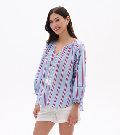 Naomi Blouse - Chambray Rainbow