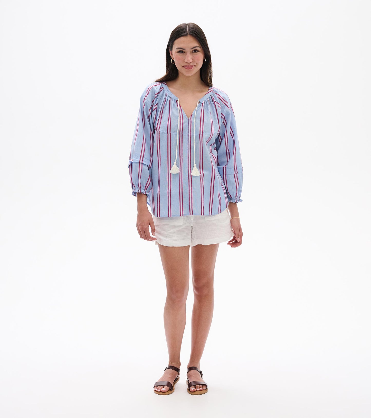 Naomi Blouse - Chambray Rainbow