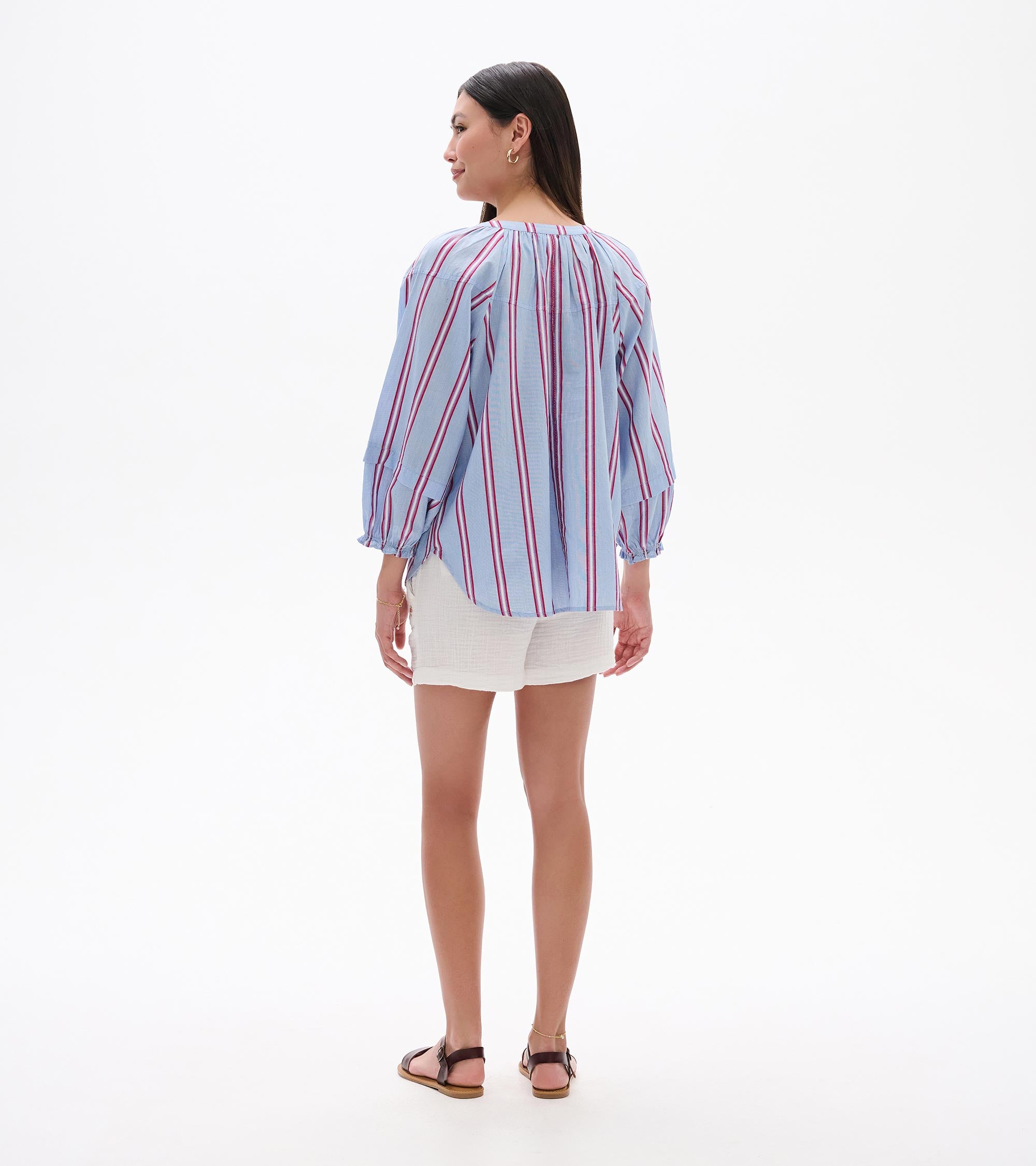 Naomi Blouse - Chambray Rainbow