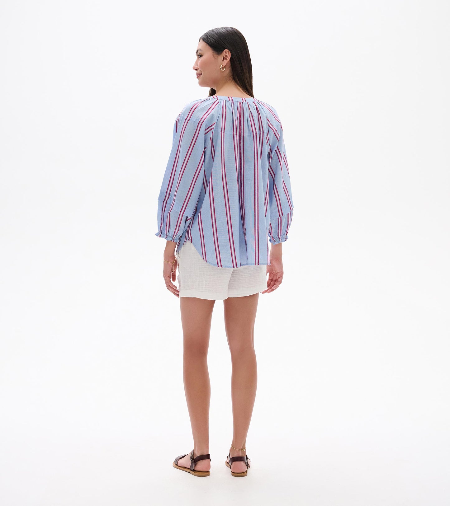 Naomi Blouse - Chambray Rainbow