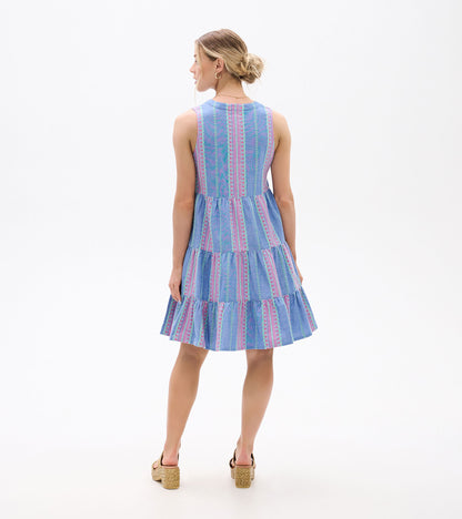 Savannah Dress - Chambray Stripes