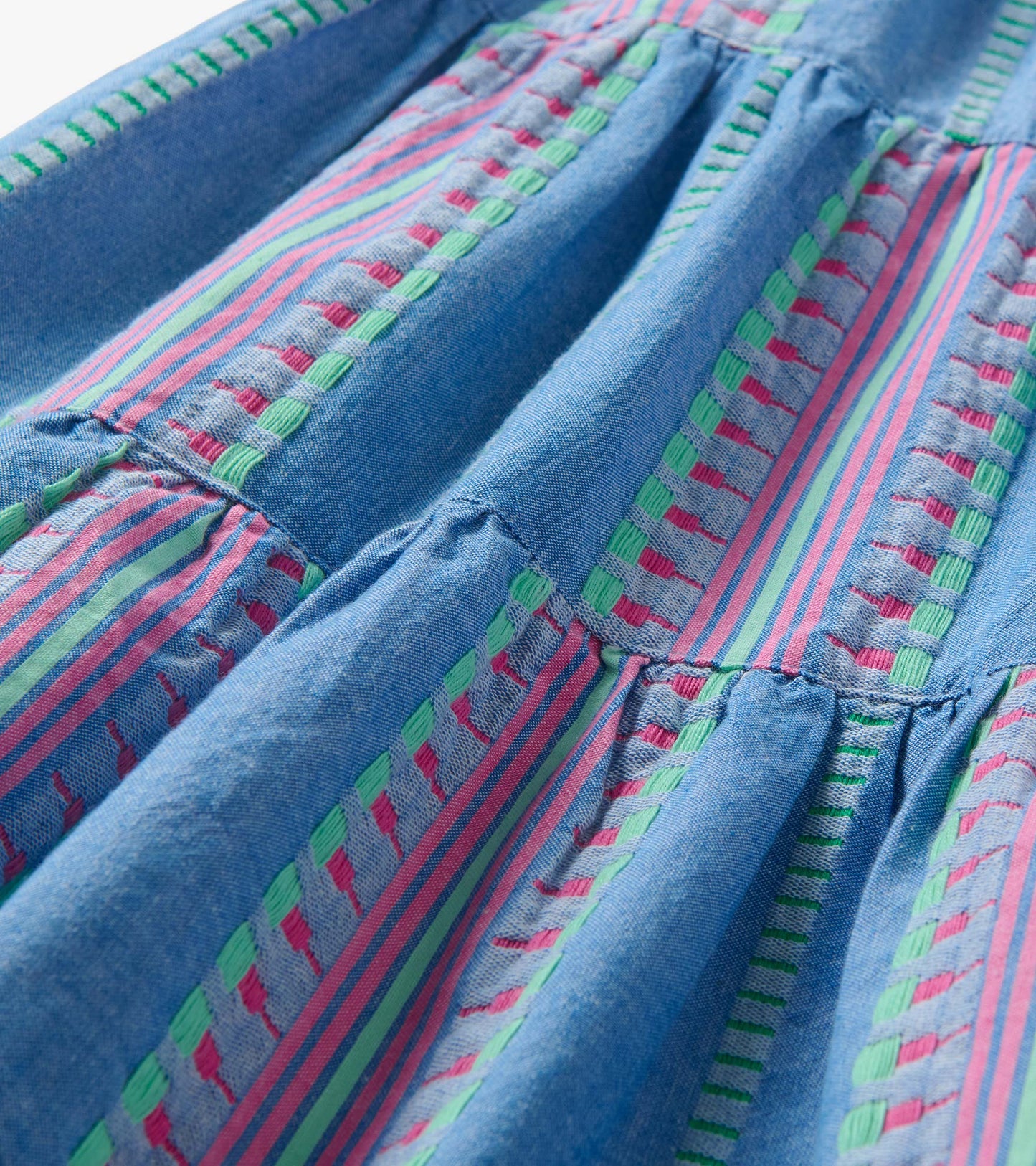 Savannah Dress - Chambray Stripes