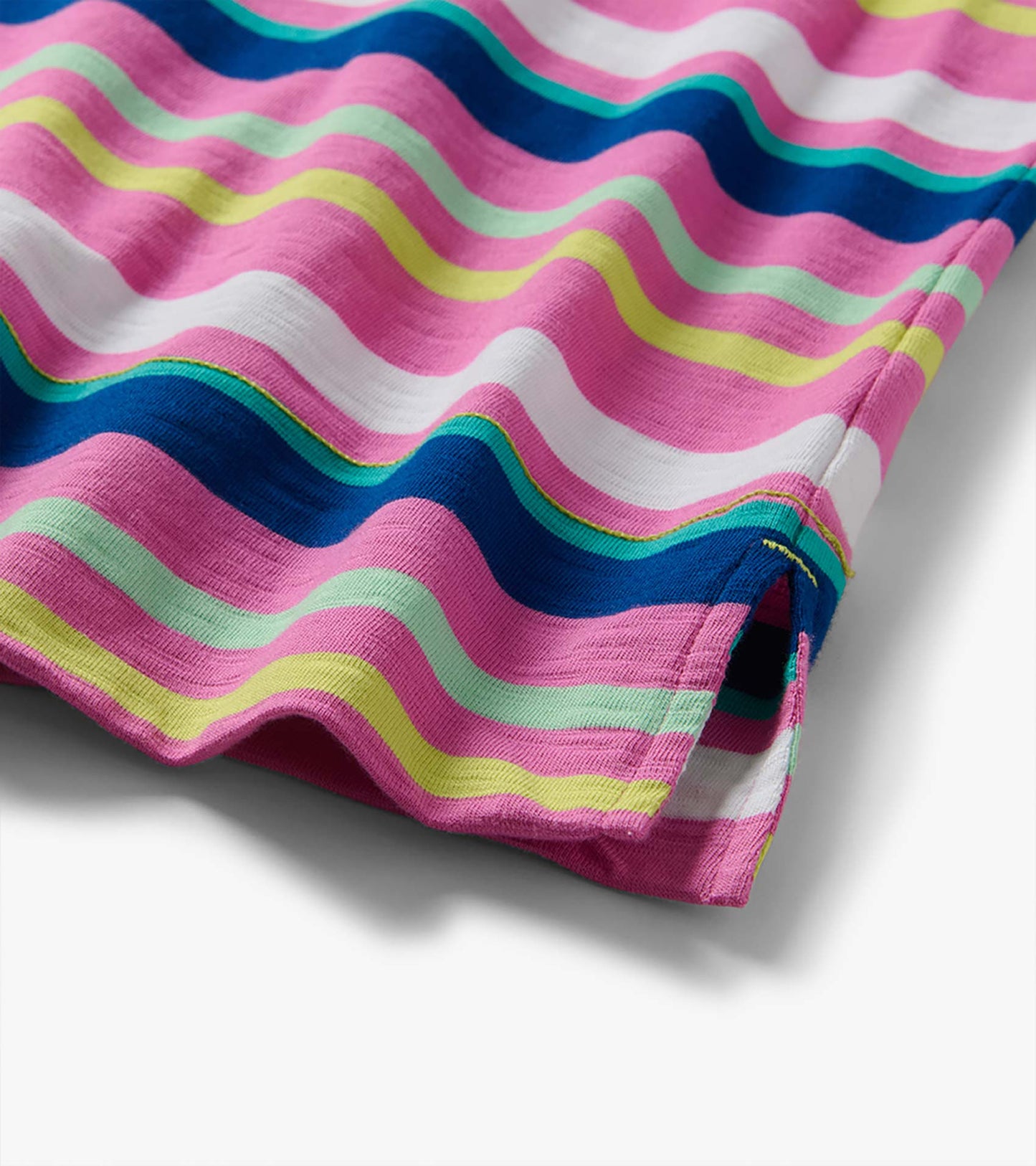 Zip-Back Tee Dress - Cheery Stripes