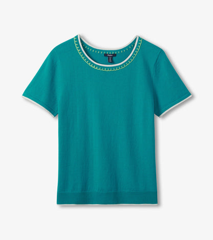 Simone Knit Tee - Ceramic