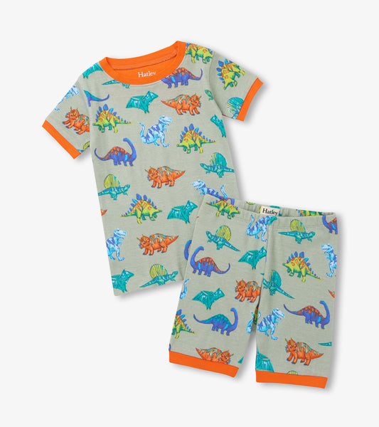 Boys Dino Party Cotton Short Pajama Set