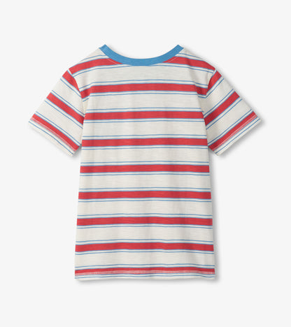 Boys East Coast Stripes Crew Neck T-Shirt