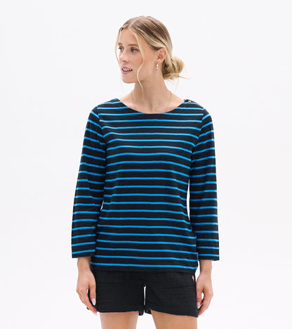 Button Bretton - French Blue Stripes