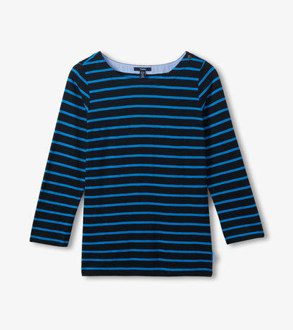 Button Bretton - French Blue Stripes